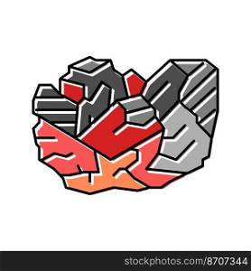 garnet stone rock color icon vector. garnet stone rock sign. isolated symbol illustration. garnet stone rock color icon vector illustration