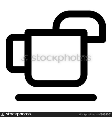 Garnished lemon tea outline icon set