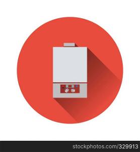 Gas boiler icon. Flat color design. Vector illustration.
