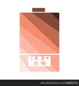 Gas boiler icon. Flat color design. Vector illustration.