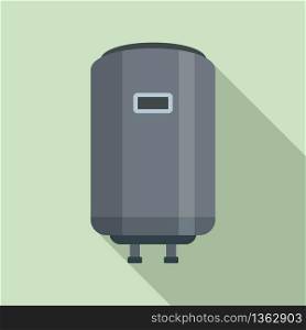 Gas boiler icon. Flat illustration of gas boiler vector icon for web design. Gas boiler icon, flat style