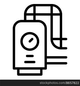 Gas boiler pipe icon outline vector. House heater. Water energy. Gas boiler pipe icon outline vector. House heater