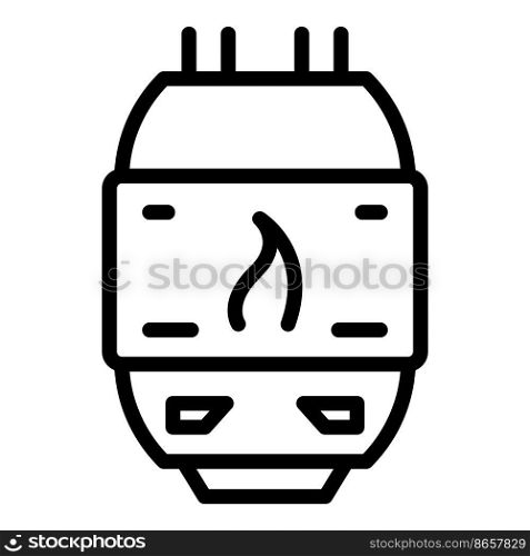 Gas boiler steam icon outline vector. House heater. Central warm. Gas boiler steam icon outline vector. House heater