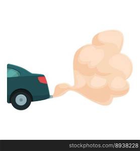 Gas car smoke icon cartoon vector. Vehicle smog. Air co2. Gas car smoke icon cartoon vector. Vehicle smog
