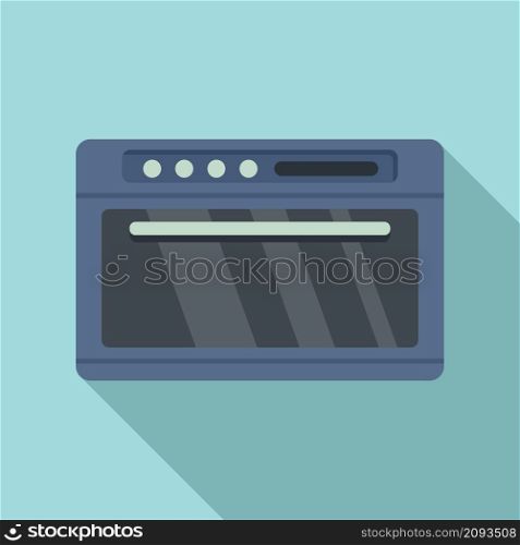 Gas convection oven icon flat vector. Electric grill stove. Fan convection oven. Gas convection oven icon flat vector. Electric grill stove