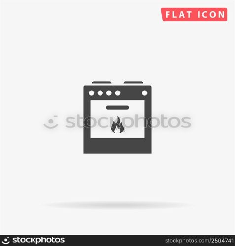 Gas Cooker, Stove flat vector icon. Glyph style sign. Simple hand drawn illustrations symbol for concept infographics, designs projects, UI and UX, website or mobile application.. Gas Cooker, Stove flat vector icon