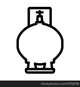 Gas Cylinder Icon. Bold outline design with editable stroke width. Vector Illustration.