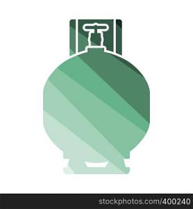Gas cylinder icon. Flat color design. Vector illustration.