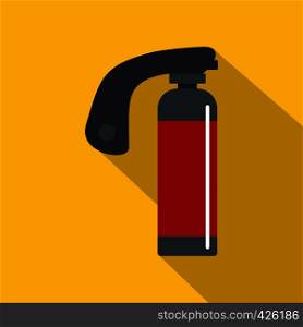 Gas cylinder icon. Flat illustration of gas cylinder vector icon for web isolated on yellow background. Gas cylinder icon, flat style