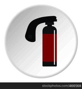 Gas cylinder icon in flat circle isolated on white background vector illustration for web. Gas cylinder icon circle
