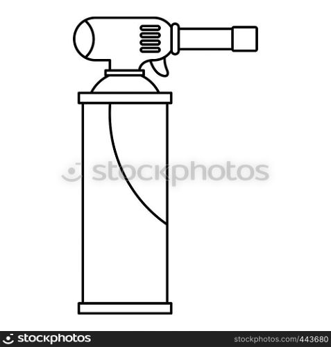 Gas cylinder icon in outline style isolated vector illustration. Gas cylinder icon outline