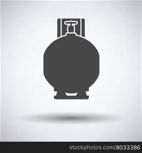 Gas cylinder icon on gray background, round shadow. Vector illustration.