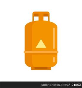 Gas cylinder propane icon. Flat illustration of gas cylinder propane vector icon isolated on white background. Gas cylinder propane icon flat isolated vector