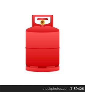 Gas cylinder tank. Lpg propane bottle icon container. Oxygen gas. Vector stock illustration. Gas cylinder tank. Lpg propane bottle icon container. Oxygen gas. Vector stock illustration.