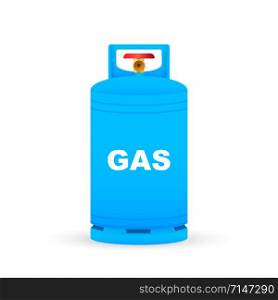 Gas cylinder vector tank. Lpg propane bottle icon container. Oxygen gas. Vector stock illustration.. Gas cylinder vector tank. Lpg propane bottle icon container. Oxygen gas. Vector stock illustration