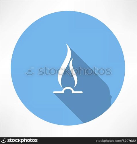 Gas Flame Icon. Flat modern style vector illustration
