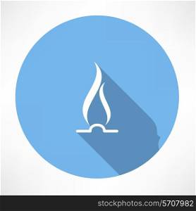 Gas Flame Icon. Flat modern style vector illustration