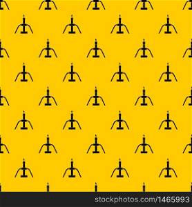 Gas flaring pattern seamless vector repeat geometric yellow for any design. Gas flaring pattern vector