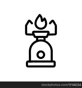 gas heater icon vector. A thin line sign. Isolated contour symbol illustration. gas heater icon vector. Isolated contour symbol illustration