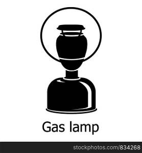 Gas lamp icon. Simple illustration of gas lamp vector icon for web. Gas lamp icon, simple black style