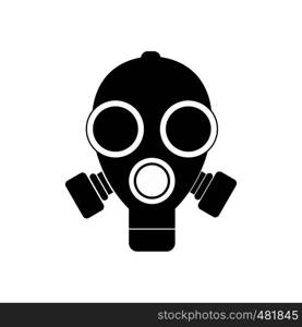 Gas mask black simple icon isolated on white background. Gas mask black simple icon