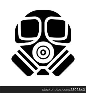 gas mask glyph icon vector. gas mask sign. isolated contour symbol black illustration. gas mask glyph icon vector illustration