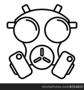 Gas mask helmet icon outline vector. Toxic air. Safety military. Gas mask helmet icon outline vector. Toxic air