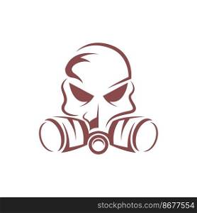 Gas mask icon logo design illustration
