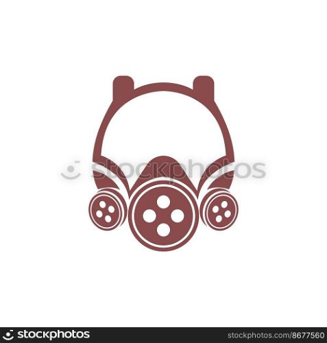 Gas mask icon logo design illustration