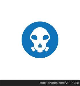 Gas mask Icon, vector illustration Isolated on a White Background