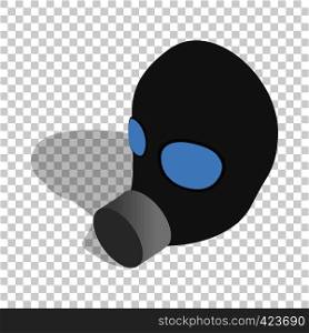 Gas mask isometric icon 3d on a transparent background vector illustration. Gas mask isometric icon