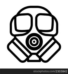 gas mask line icon vector. gas mask sign. isolated contour symbol black illustration. gas mask line icon vector illustration