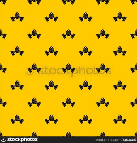 Gas mask pattern seamless vector repeat geometric yellow for any design. Gas mask pattern vector