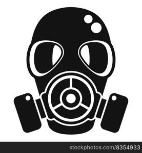 Gas mask poison icon simple vector. Toxic air. Danger chemical. Gas mask poison icon simple vector. Toxic air