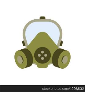 Gas mask. Protection army equipment from toxic and chemical danger for safety.