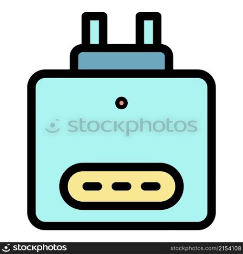 Gas meter icon. Outline gas meter vector icon color flat isolated. Gas meter icon color outline vector