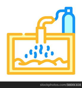 gas production bio product line icon vector. gas production bio product color sign. isolated symbol illustration. gas production bio product color icon vector illustration