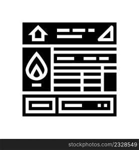 gas safety certificates glyph icon vector. gas safety certificates sign. isolated contour symbol black illustration. gas safety certificates glyph icon vector illustration
