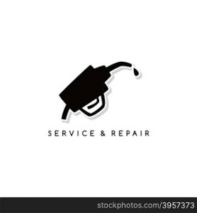 gas service repair theme. gas service repair theme vector art illustration
