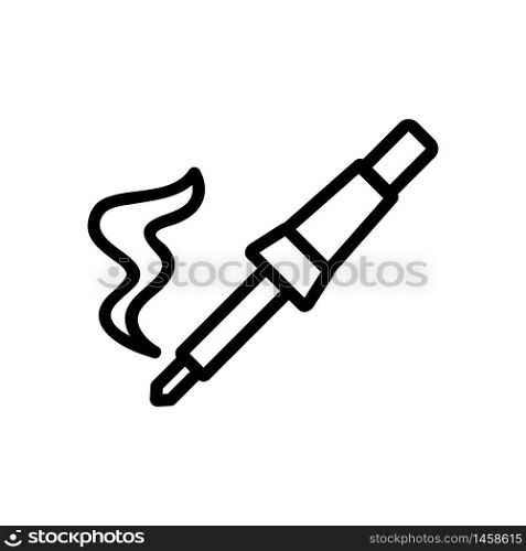 gas small soldering iron icon vector. gas small soldering iron sign. isolated contour symbol illustration. gas small soldering iron icon vector outline illustration