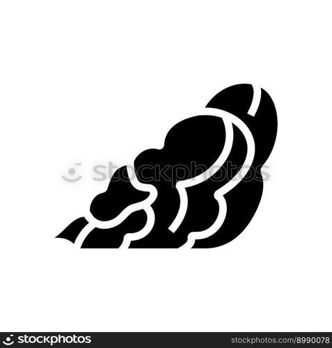 gas smell glyph icon vector. gas smell sign. isolated symbol illustration. gas smell glyph icon vector illustration