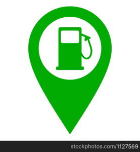 Gas station and location pin