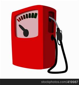 Gas station cartoon icon. Single symbol on a white background. Gas station cartoon icon