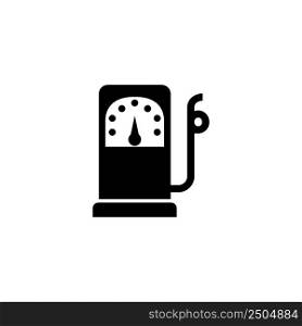 Gas station, Fuel Pump, Filling Petrol. Flat Vector Icon illustration. Simple black symbol on white background. Gas station, Fuel Pump Filling Petrol sign design template for web and mobile UI element