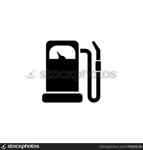 Gas Station, Gasoline Fuel, Petrol. Flat Vector Icon illustration. Simple black symbol on white background. Gas Station, Gasoline Fuel, Petrol sign design template for web and mobile UI element. Gas Station, Gasoline Fuel, Petrol Flat Vector Icon