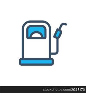 gas station icon flat illustration