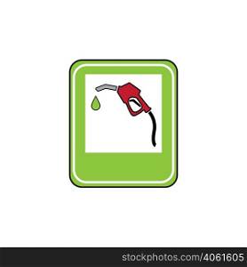 gas station icon logo vector design template