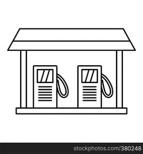 Gas station icon. Outline illustration of gas station vector icon for web. Gas station icon, outline style