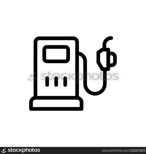 gas station icon vector line style
