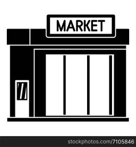 Gas station market icon. Simple illustration of gas station market vector icon for web design isolated on white background. Gas station market icon, simple style